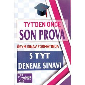 TYT den Önce Son Prova 5 Deneme Sınavı-Gür Yayınları