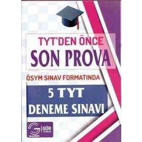 TYT den Önce Son Prova 5 Deneme Sınavı-Gür Yayınları