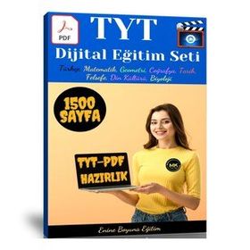 TYT Dijital Eğitim Seti Video Destekli 1500 Sayfalık Enine Boyuna Eğitim