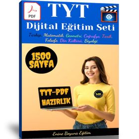 TYT Dijital Eğitim Seti Video Destekli 1500 Sayfalık Enine Boyuna Eğitim