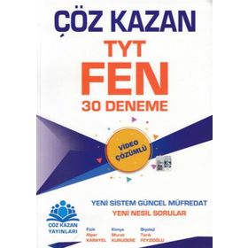 TYT Fen Bilimleri 30 Deneme Çöz Kazan Yayınları