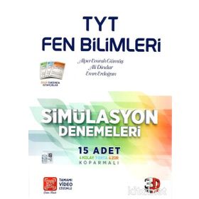 TYT Fen Bilimleri Simülasyon 15 Deneme Seti 3d Yayınları