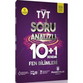 TYT Fen Bilimleri Soru Analizli 10 Artı 1 Deneme Puan Yayınları