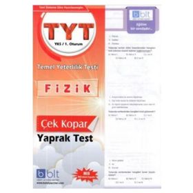 TYT Fizik Çek Kopar Yaprak Test Bulut Eğitim Yayınları