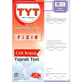 TYT Fizik Çek Kopar Yaprak Test Bulut Eğitim Yayınları