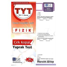 TYT Fizik Çek Kopar Yaprak Test Bulut Eğitim Yayınları