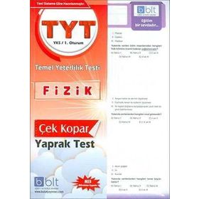 TYT Fizik Çek Kopar Yaprak Test Kollektif Bulut Eğitim ve Kültür Yayınları