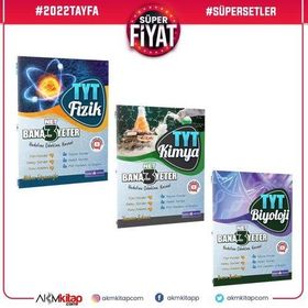 TYT Fizik Kimya ve Biyoloji 3 Net Yeter Soru Bankası Seti - Bana Yeter Yayınları