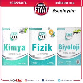 TYT Fizik Kimya ve Biyoloji A Soru Bankası 3 Kitap Set-Palme Yayınları