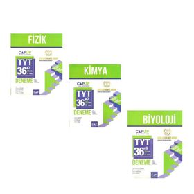 TYT Fizik Kimya ve Biyoloji Deneme Seti 3 Kitap - Çap Yayınları