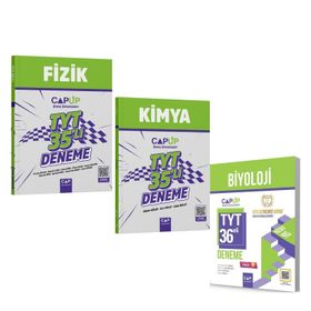 TYT Fizik Kimya ve Biyoloji Deneme Seti 3 Kitap - Çap Yayınları