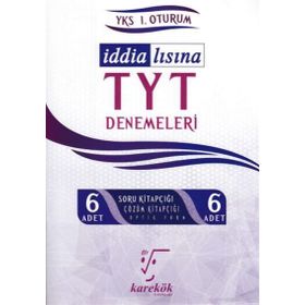 TYT İddialısına TYT Denemeleri 6 Adet Çözümlü Deneme - Karekök Yayınları