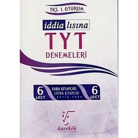 TYT İddialısına TYT Denemeleri 6 Adet Çözümlü Deneme - Karekök Yayınları