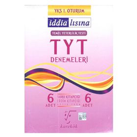 TYT İddialısına TYT Denemeleri 6 Adet Çözümlü Deneme - Karekök Yayınları