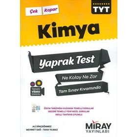 TYT Kimya Yaprak Testler-Miray Yayınları
