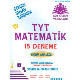 TYT Matematik 15 Deneme Çöz Kazan Yayinlari