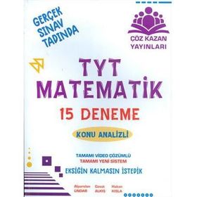TYT Matematik 15 Deneme Çöz Kazan Yayinlari