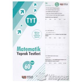 TYT Matematik 60 Yaprak Test Nitelik Yayınları