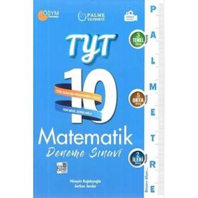 Tyt Matematik Palmetre 10 Deneme Video Çözümlü-Palme Yayınları