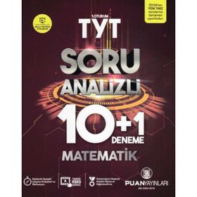 TYT Matematik Soru Analizli 10 Artı 1 Deneme Puan Yayınları