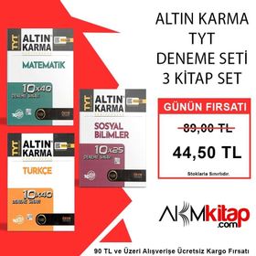 TYT Matematik Türkçe Sosyal Deneme Seti 3 Kitap-Altın Karma
