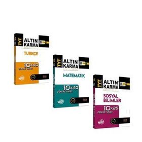TYT Matematik Türkçe Sosyal Deneme Seti 3 Kitap-Altın Karma