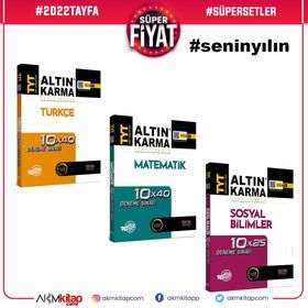 TYT Matematik Türkçe Sosyal Deneme Seti 3 Kitap-Altın Karma