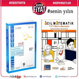TYT Matematik ve Acil Yayınları Problemler Soru Bankası 2 Kitap Set-Üç Dört Beş Yayıncılık