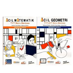 TYT Matematik ve Geometri Soru Bankası Seti 2 Kitap - Acil Yayınları