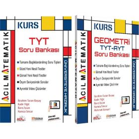 TYT Matematik ve Geometri Soru Bankası Seti 2 Kitap - Acil Yayınları