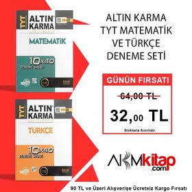 TYT Matematik ve Türkçe Deneme Seti 2 Kitap-Altın Karma