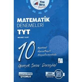 TYT Matematik Video Çözümlü 10 Deneme-Yeni Nesil Yayınları