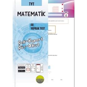TYT Matematik Yaprak Testleri Çek Kopart 48 Adet-Pano Yayınları