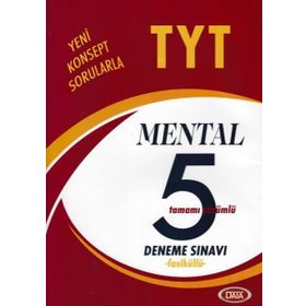 TYT Mental Tamamı Çözümlü 5 Deneme Sınavı Fasiküllü Kollektif Data Yayınları