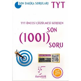 TYT Öncesi Çözülmesi Gereken Son 1001 Soru-Karekök Yayınları