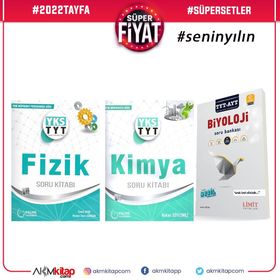 TYT Palme Kimya Üç Dört Beş Fizik Limit Biyoloji Soru Bankası 3 Kitap Set