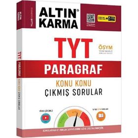 TYT Paragraf Çıkmış Sorular Kolektif Altın Karma Yayınları