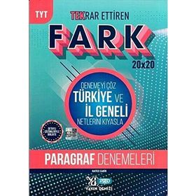 TYT Paragraf Fark 20x20 Tekrar Ettiren Denemeleri-Yayın Denizi Pro Yayınları