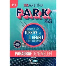 TYT Paragraf Fark 20x20 Tekrar Ettiren Denemeleri-Yayın Denizi Pro Yayınları