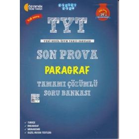 TYT Son Prova Paragraf Tamamı Çözümlü Soru Bankası Akıllı Adam Yayınları