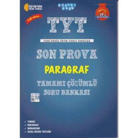 TYT Son Prova Paragraf Tamamı Çözümlü Soru Bankası Akıllı Adam Yayınları