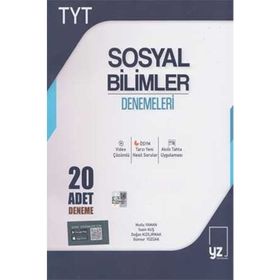 TYT Sosyal Bilimler 20 Deneme Sınavı + Limit Yayınları TYT 5 Deneme 2021 - Azza Yayınları