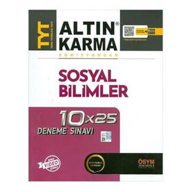 TYT Sosyal Bilimler Tamamı Video Çözümlü 10x25 Deneme Sınavı-Altın Karma