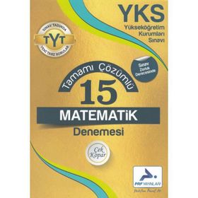 TYT Tamamı Çözümlü 15 Matematik Denemesi-Prf Paraf Yayınları
