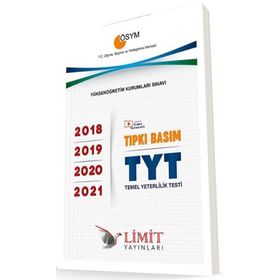 TYT Tıpkı Basım 2018-2019-2020-2021 Çıkmış Sorular Limit Yayınları