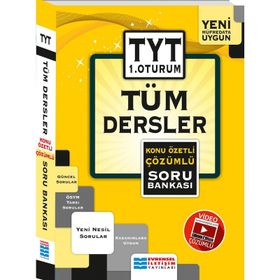 TYT Tüm Dersler Konu Özetli Çözümlü Soru Bankası 1.Oturum Kollektif Evrensel İletişim Yayınları