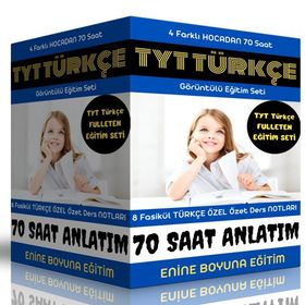 TYT Türkçe Ful Hazırlık Seti 4 Farklı Hocadan 70 Ders ve 8 Fasikül Kitap Enine Boyuna Eğitim