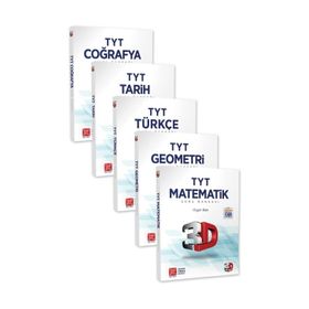 TYT Türkçe Matematik Geometri Tarih Coğrafya Soru Bankası Fırsat Seti-Çözüm 3D Yayınları