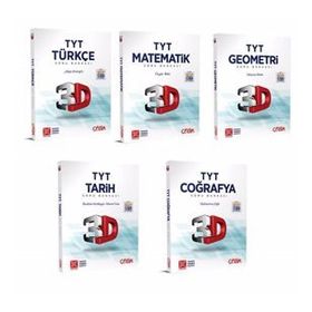TYT Türkçe Matematik Geometri Tarih Coğrafya Soru Bankası Fırsat Seti-Çözüm 3D Yayınları