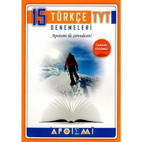 TYT Türkçe Tamamı Çözümlü 15'li Denemeleri Apotemi Yayınları